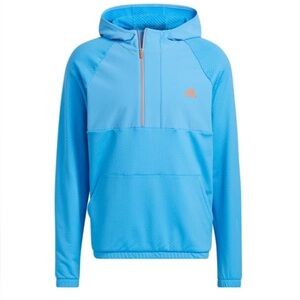 Adidas Light Blue Fleece Quarter Zip Pullover